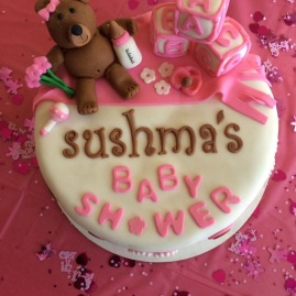 Pretty Pink Baby Shower Cake