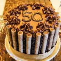 50th Chocolate Coffee Birthday Cake